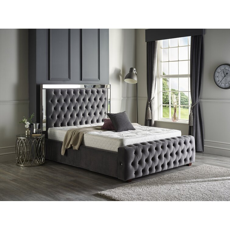 Wayfair upholstered store bed king